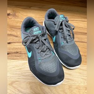 Nike Flex Trainer 6 Running Shoes Gray Teal Black 831217